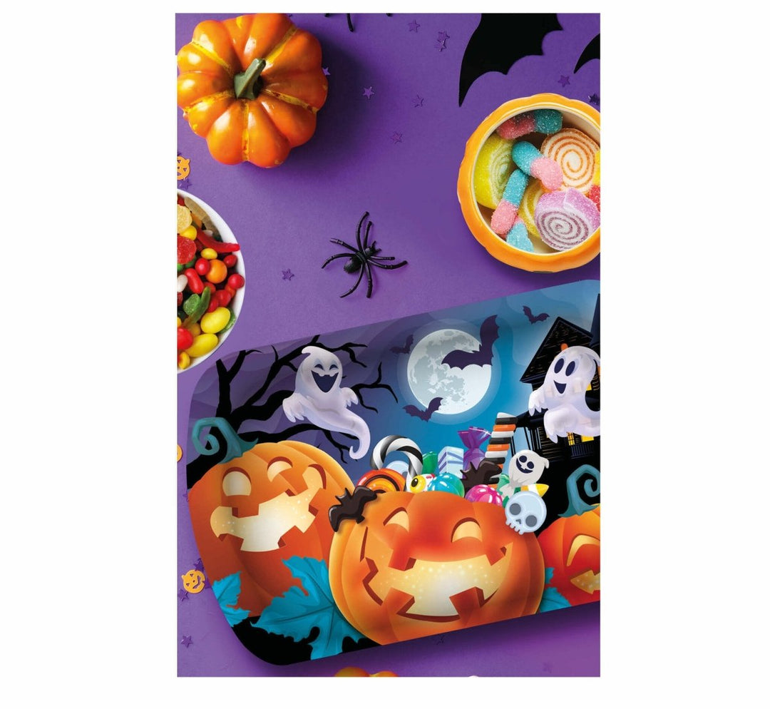 Halloween Kürbis Deko 24 cm | Gruselige Tischdekoration für Halloween-Partys, Fensterbank und Themenbereiche