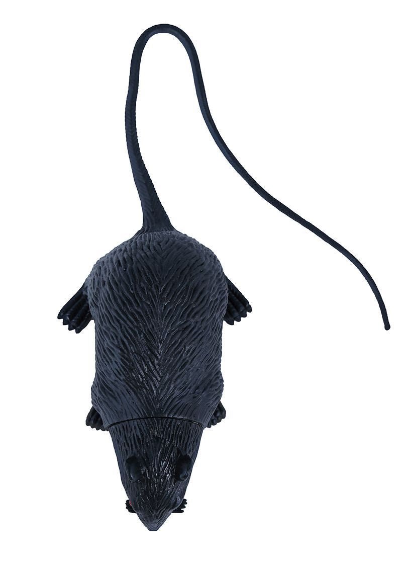 Halloween Ratte Deko 15 cm | Gruselige Latex-Ratte als Tischdekoration für Halloween-Partys und Horror-Dekoration