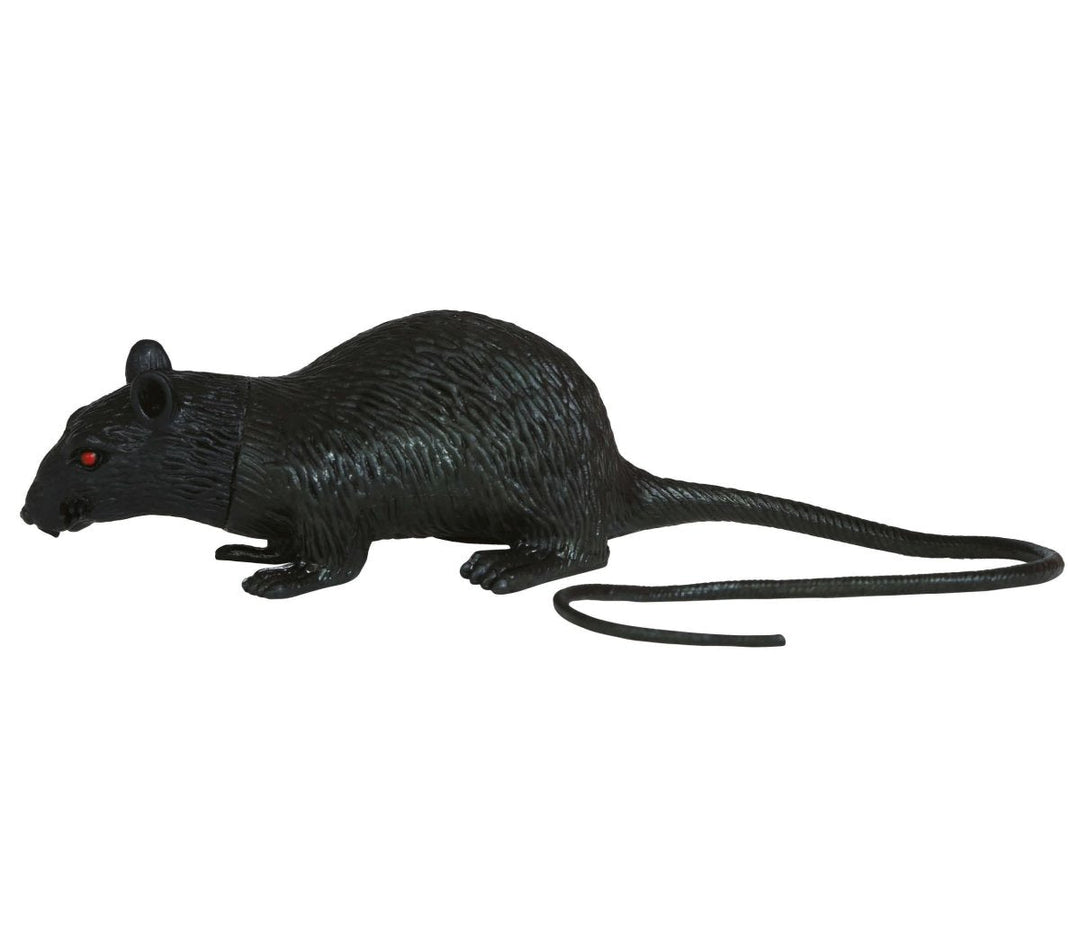 Halloween Ratte Deko 15 cm | Gruselige Latex-Ratte als Tischdekoration für Halloween-Partys und Horror-Dekoration