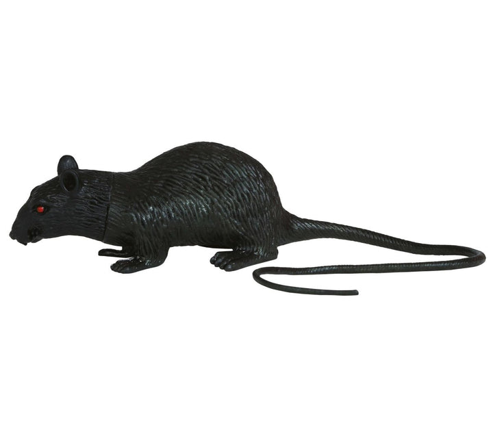Halloween Ratte Deko 15 cm | Gruselige Latex-Ratte als Tischdekoration für Halloween-Partys und Horror-Dekoration