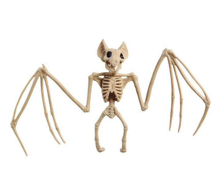 Halloween Fledermaus Skelett 30 cm | Gruselige PVC-Fledermaus als Hängedeko für Halloween- und Mottopartys
