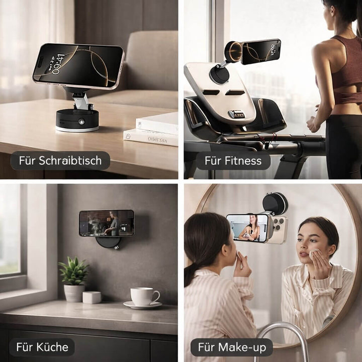 Magnetische Handyhalterung Auto mit Vakuum-Saugnapf | 360° drehbar &amp; faltbar | Für glatte Flächen, Vantrel