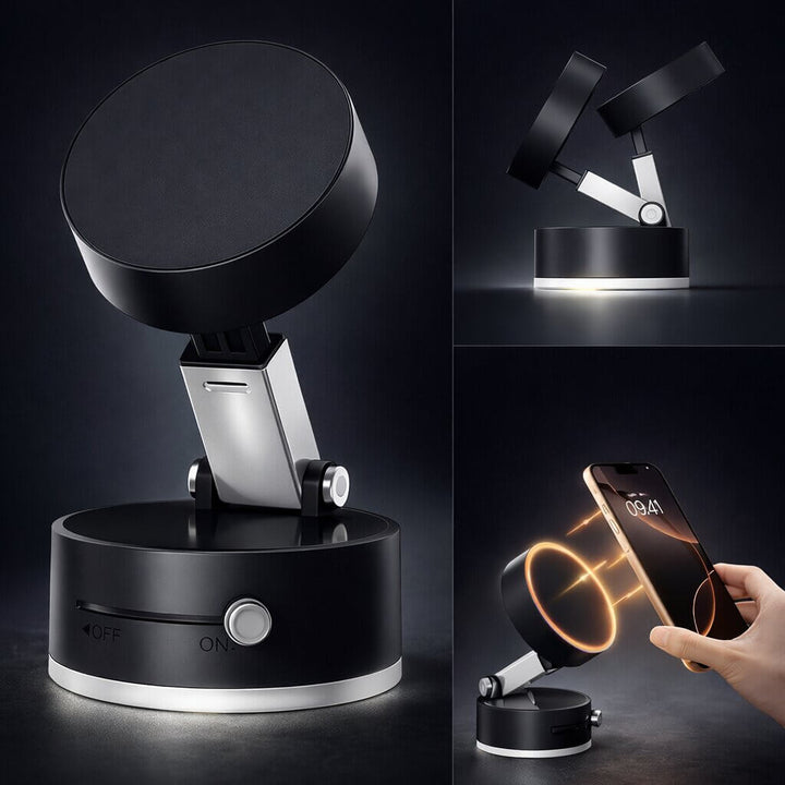 Magnetische Handyhalterung Auto mit Vakuum-Saugnapf | 360° drehbar &amp; faltbar | Für glatte Flächen, Vantrel