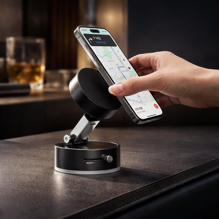 Magnetische Handyhalterung Auto mit Vakuum-Saugnapf | 360° drehbar &amp; faltbar | Für glatte Flächen, Vantrel
