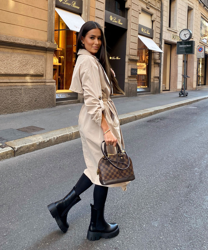 Damen Trenchcoat | Leichter Übergangsmantel mit umkrempelbaren Ärmeln