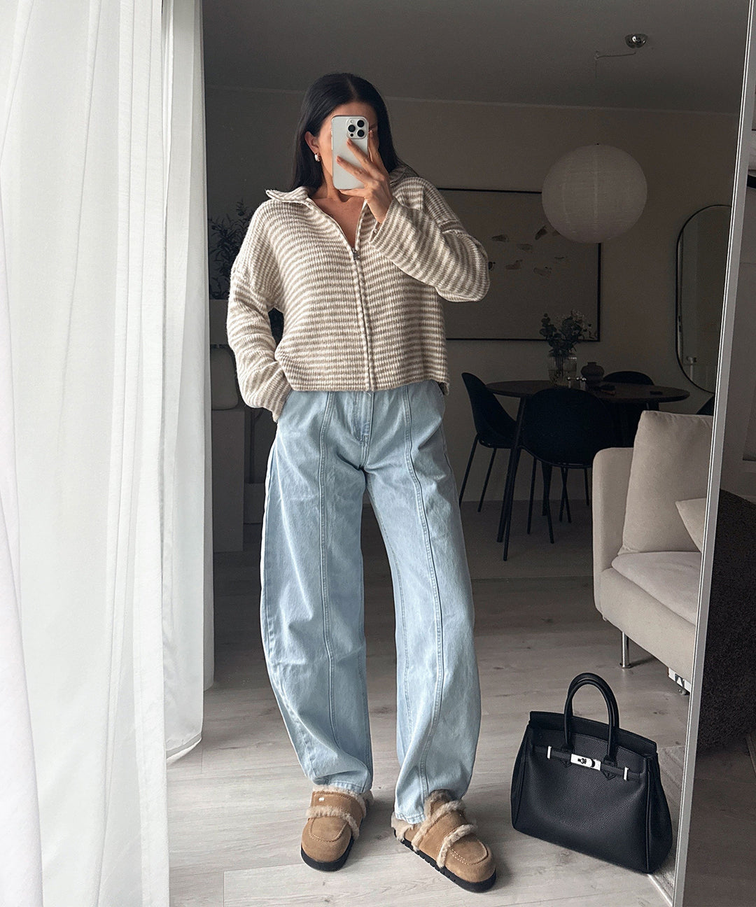 Barrel Jeans Damen | Baumwolljeans mit lockerer Passform