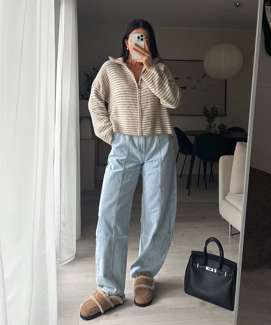 Barrel Jeans Damen | Baumwolljeans mit lockerer Passform