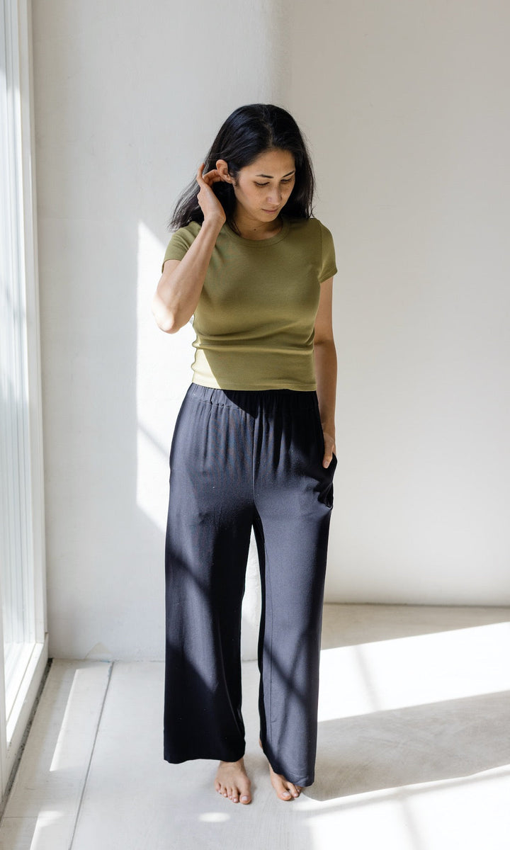 High Waist Culotte | Damenhose mit weiter Passform aus Viskose