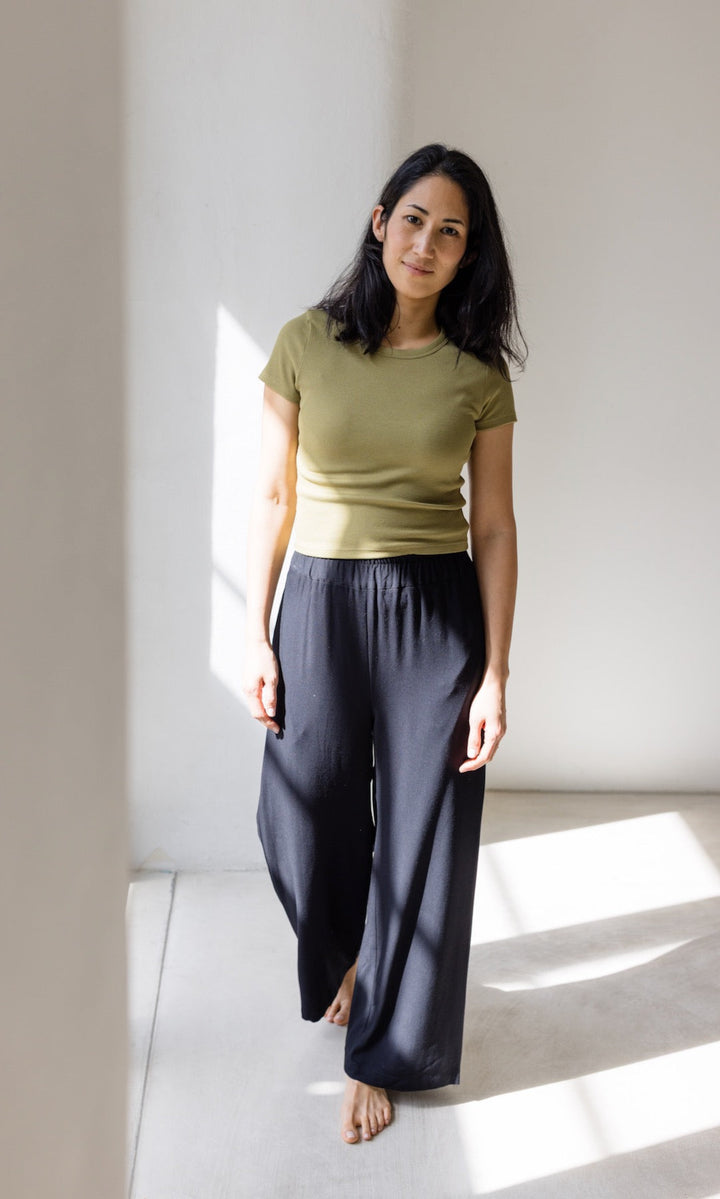 High Waist Culotte | Damenhose mit weiter Passform aus Viskose