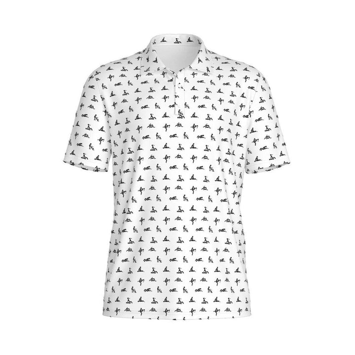 Herren Poloshirt mit Print | Atmungsaktives Stretch Polo im Slim Fit | Freizeitshirt für Alltag, Urlaub &amp; Freizeit