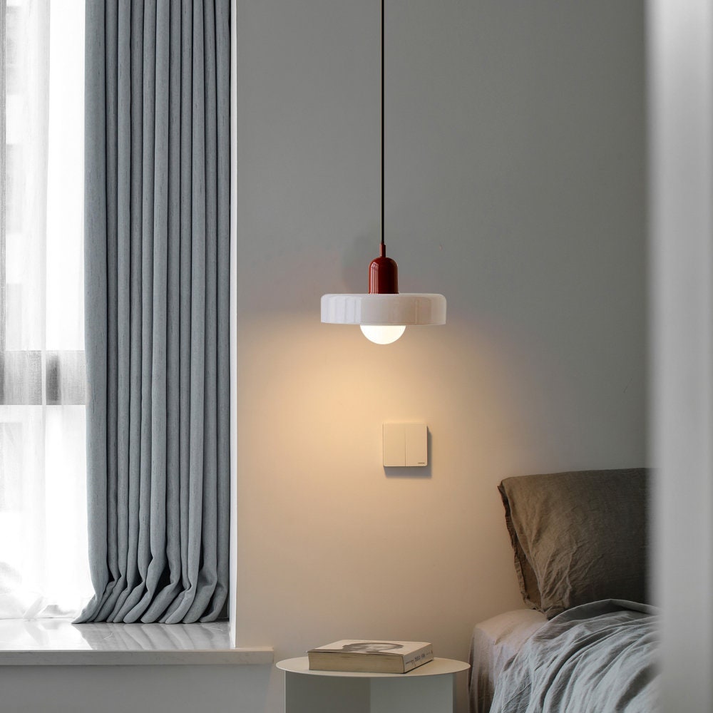 Pendant lamp made of metal &amp; glass with stained glass look | Ø25/Ø35 cm, G9 socket | Adjustable suspension | Crystal look
