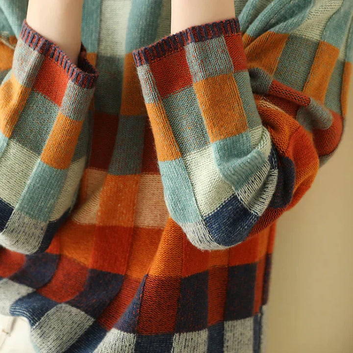 Hilda | Bunter Damenpullover mit ausdrucksstarkem Design