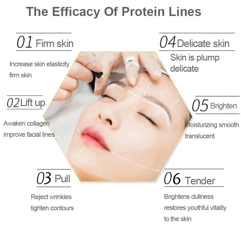 Collagen protein threads for face | Instant glow &amp; care essence | For plumper-looking skin &amp; smoother complexion, Korean-inspired