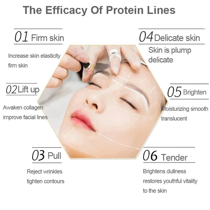Collagen protein threads for face | Instant glow &amp; care essence | For plumper-looking skin &amp; smoother complexion, Korean-inspired