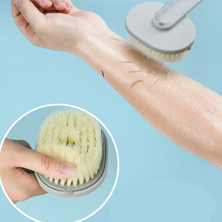 Long-Handled Bath Brush | Shower Massage Brush for Back Cleaning | Quick-Drying &amp; Skin-Friendly