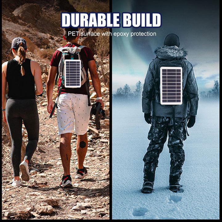 Kompaktes Solarpanel 2W 5V | Für Camping &amp; Notfall | Unterwegs Geräte nachladen | Leicht &amp; tragbar