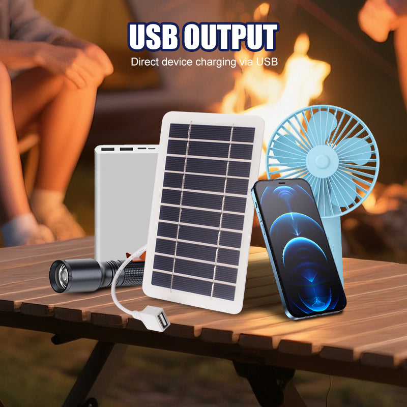 Kompaktes Solarpanel 2W 5V | Für Camping &amp; Notfall | Unterwegs Geräte nachladen | Leicht &amp; tragbar