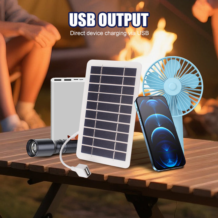 Kompaktes Solarpanel 2W 5V | Für Camping &amp; Notfall | Unterwegs Geräte nachladen | Leicht &amp; tragbar