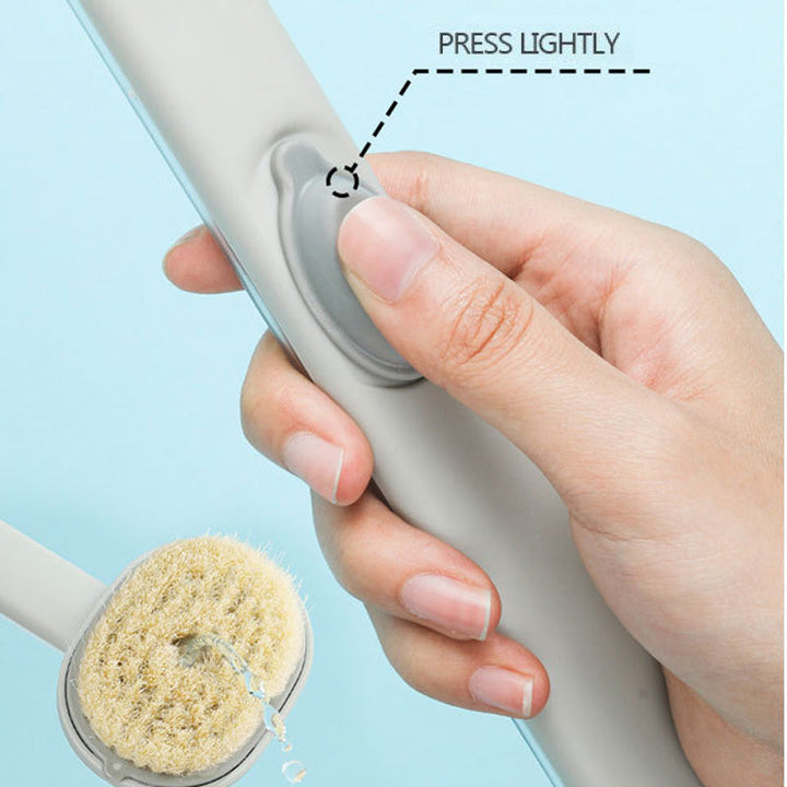 Long-Handled Bath Brush | Shower Massage Brush for Back Cleaning | Quick-Drying &amp; Skin-Friendly