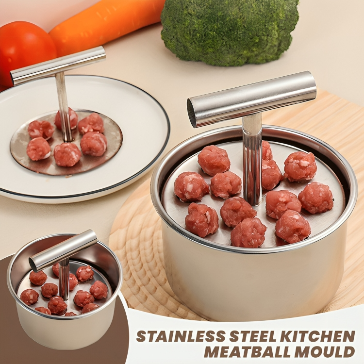 Fleischbällchen Presse | Edelstahl Patty-Presse für gleichmäßige Burger und Fleischbällchen