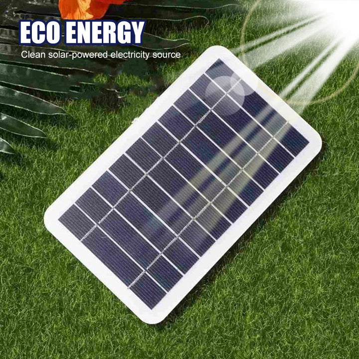Kompaktes Solarpanel 2W 5V | Für Camping &amp; Notfall | Unterwegs Geräte nachladen | Leicht &amp; tragbar