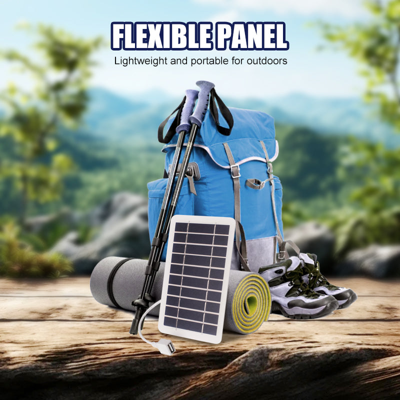 Kompaktes Solarpanel 2W 5V | Für Camping &amp; Notfall | Unterwegs Geräte nachladen | Leicht &amp; tragbar