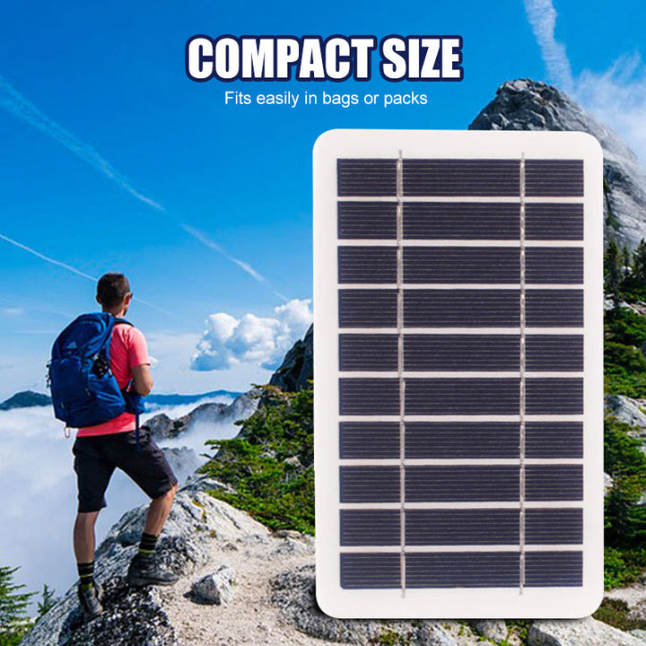 Kompaktes Solarpanel 2W 5V | Für Camping &amp; Notfall | Unterwegs Geräte nachladen | Leicht &amp; tragbar