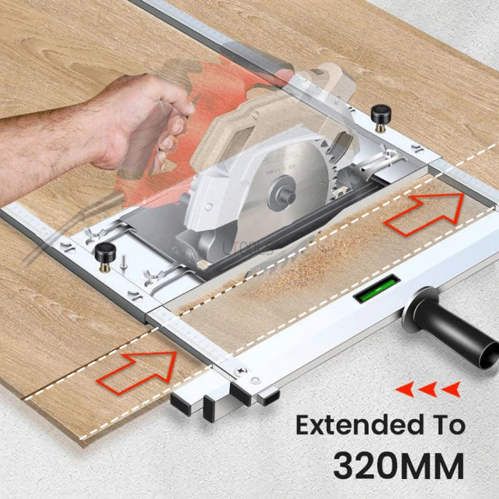 Precision Edge Guide for Wood Cutting | Stainless Steel with Dual Ruler &amp; Measurement Scale | Quick Release, Exact Adjustment for Clean Cuts