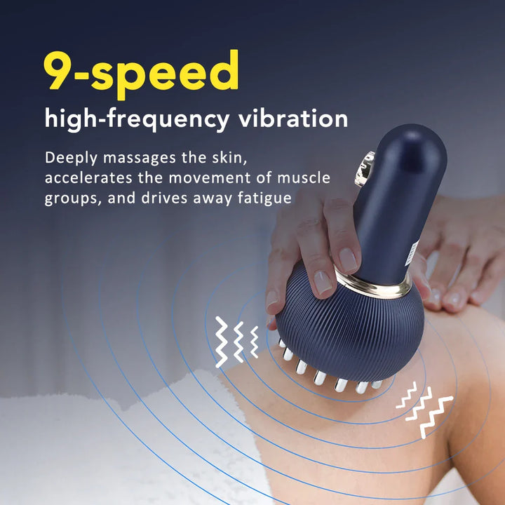 Massagegerät mit Wärme, Vibration &amp; Rotlicht | Akku 1200 mAh, 50 Min Laufzeit | Für Regeneration, Entspannung &amp; Home-Routine