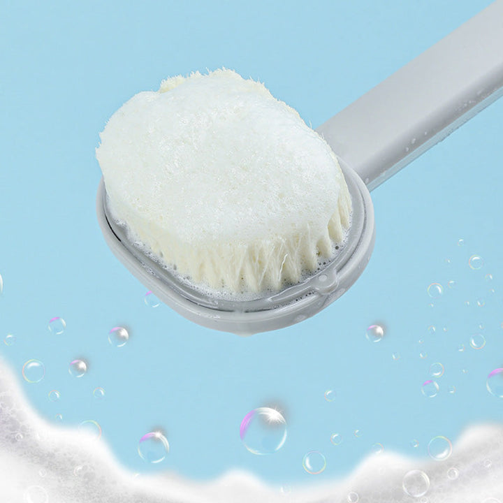 Long-Handled Bath Brush | Shower Massage Brush for Back Cleaning | Quick-Drying &amp; Skin-Friendly