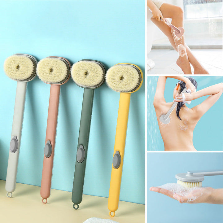 Long-Handled Bath Brush | Shower Massage Brush for Back Cleaning | Quick-Drying &amp; Skin-Friendly
