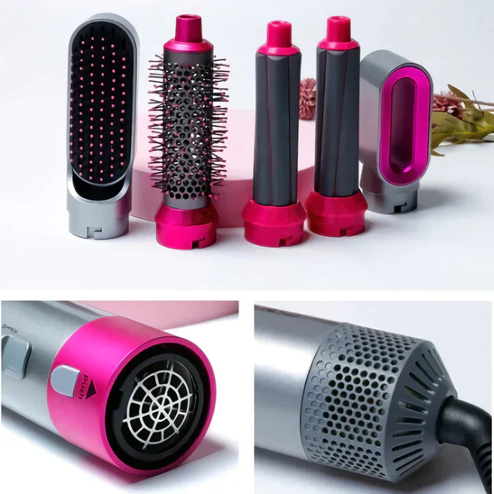 Styler per capelli 5-in-1 GlamStil™ | spazzola ad aria calda e set per ricci | volume, lucentezza e styling senza sforzo