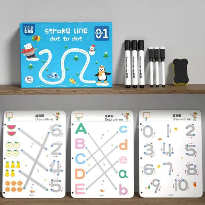Montessori Zeichen- &amp; Lernset | Kreativ &amp; Pädagogisch | Förderung der Motorik &amp; Farberkennung