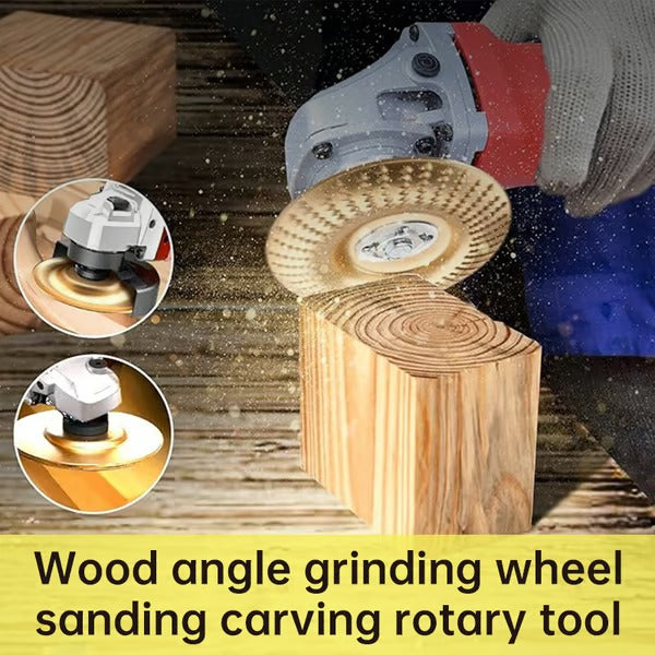 Holz Schleifscheiben Set 3-in-1 für Winkelschleifer | Formen, Schnitzen, Schleifen &amp; Polieren | Präziser Abtrag, vibrationsarm