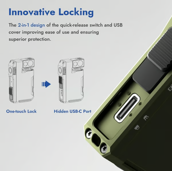 WUBENG5 – MicroBeam taktische Pocket-Lampe – 400 lm Helligkeit, USB-C, Magnetclip, ideal für Werkzeugtasche, Reparaturen &amp; Backpacking