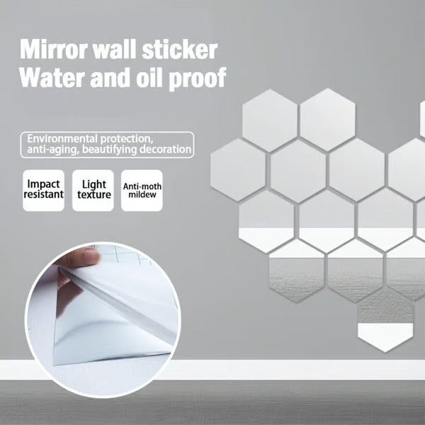 Flexible mirror film | Shatterproof &amp; self-adhesive | PET mirror sheets | Lightweight &amp; cuttable