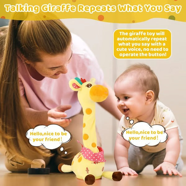 Singendes &amp; tanzendes Giraffen-Plüschtier | Wiederholt Sprache &amp; spielt 60 Kinderlieder | Kuschelig, interaktiv, ab Kleinkindalter
