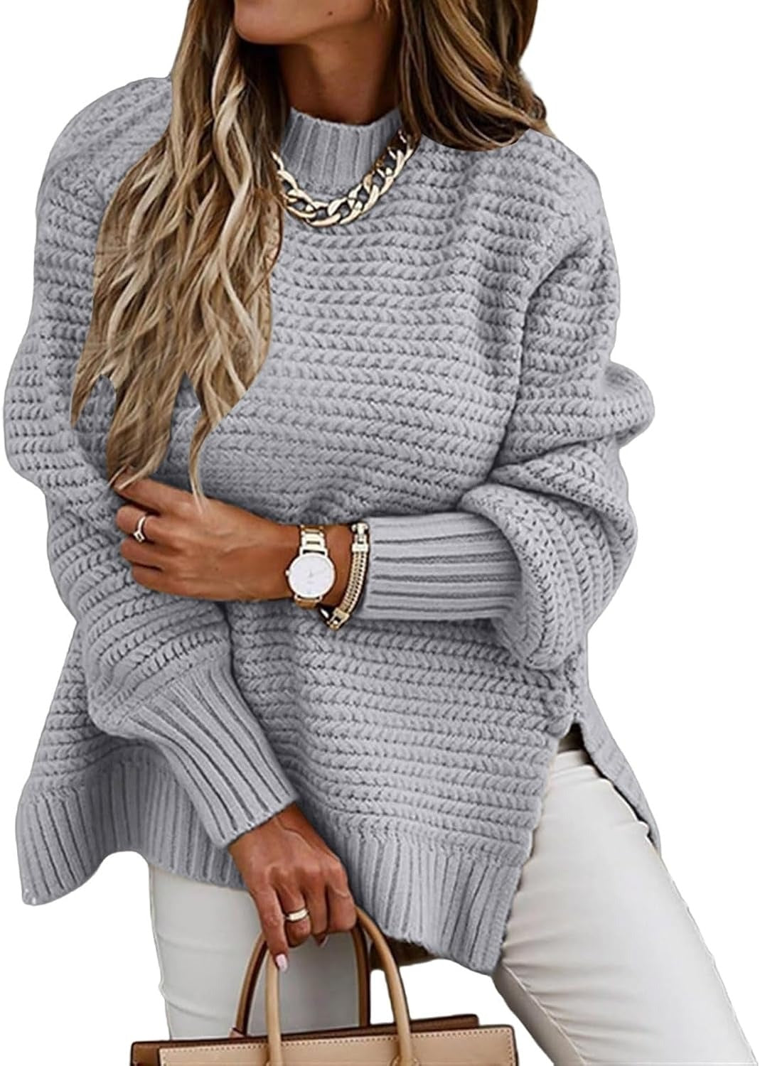 Damen Strickpullover | Weicher Winterpullover mit feinem Strickmuster und vielseitigem Schnitt für Alltag und Freizeit