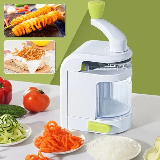 Spiralschneider für Gemüse | Multifunktionaler Gemüseschneider mit Edelstahlklingen | Für Zucchini, Karotten &amp; Gurken