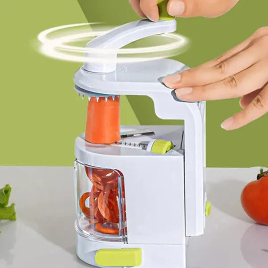 Spiralschneider für Gemüse | Multifunktionaler Gemüseschneider mit Edelstahlklingen | Für Zucchini, Karotten &amp; Gurken