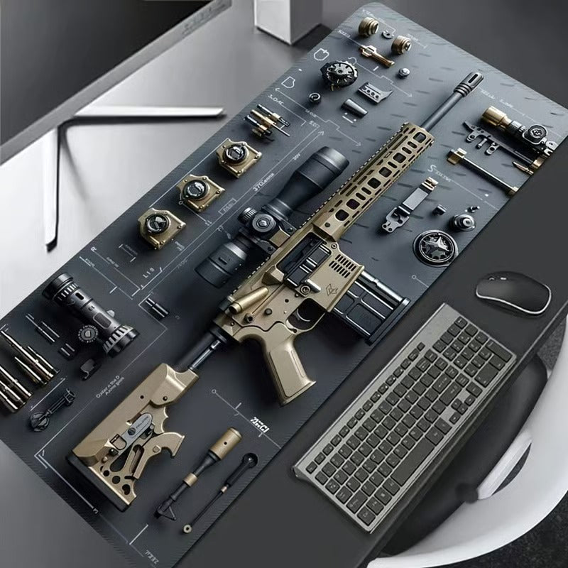 TactiMat – Militärischer Waffenbau-Gaming-Schreibtischunterlage