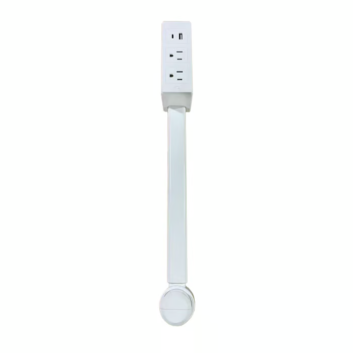 Mehrfach Ladegerät mit USB-A &amp; USB-C | Steckdosenverlängerung mit Flexarm 70 cm | Handyhalter &amp; 180° Drehbar