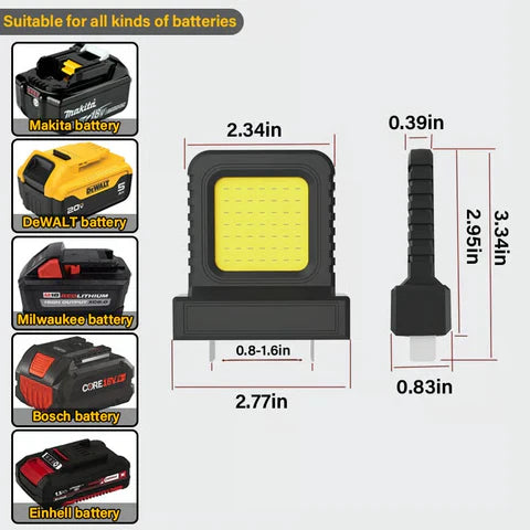 Akku-LED-Arbeitsleuchte für Außenbereiche | Ultraheller Baustrahler für Werkstatt, Garten und Reparaturen | LumiBlast