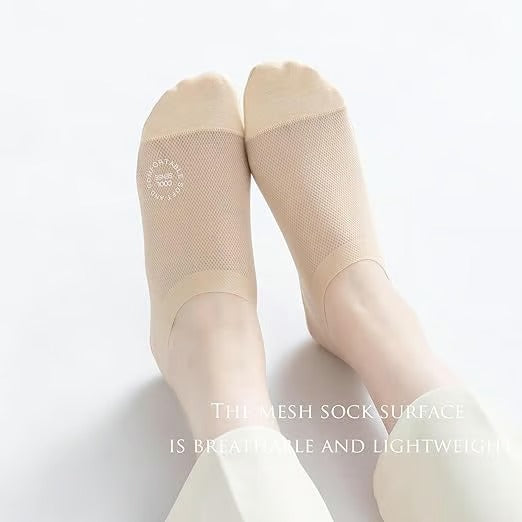 Unsichtbare Socken 6 Paar | Atmungsaktive No-Show Sneakersocken mit Anti-Rutsch-Ferse für Sneaker &amp; Loafer