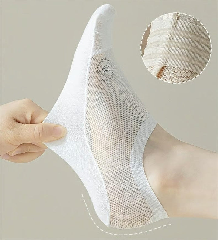 Unsichtbare Socken 6 Paar | Atmungsaktive No-Show Sneakersocken mit Anti-Rutsch-Ferse für Sneaker &amp; Loafer