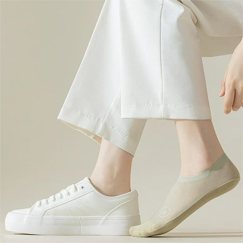 Unsichtbare Socken 6 Paar | Atmungsaktive No-Show Sneakersocken mit Anti-Rutsch-Ferse für Sneaker &amp; Loafer