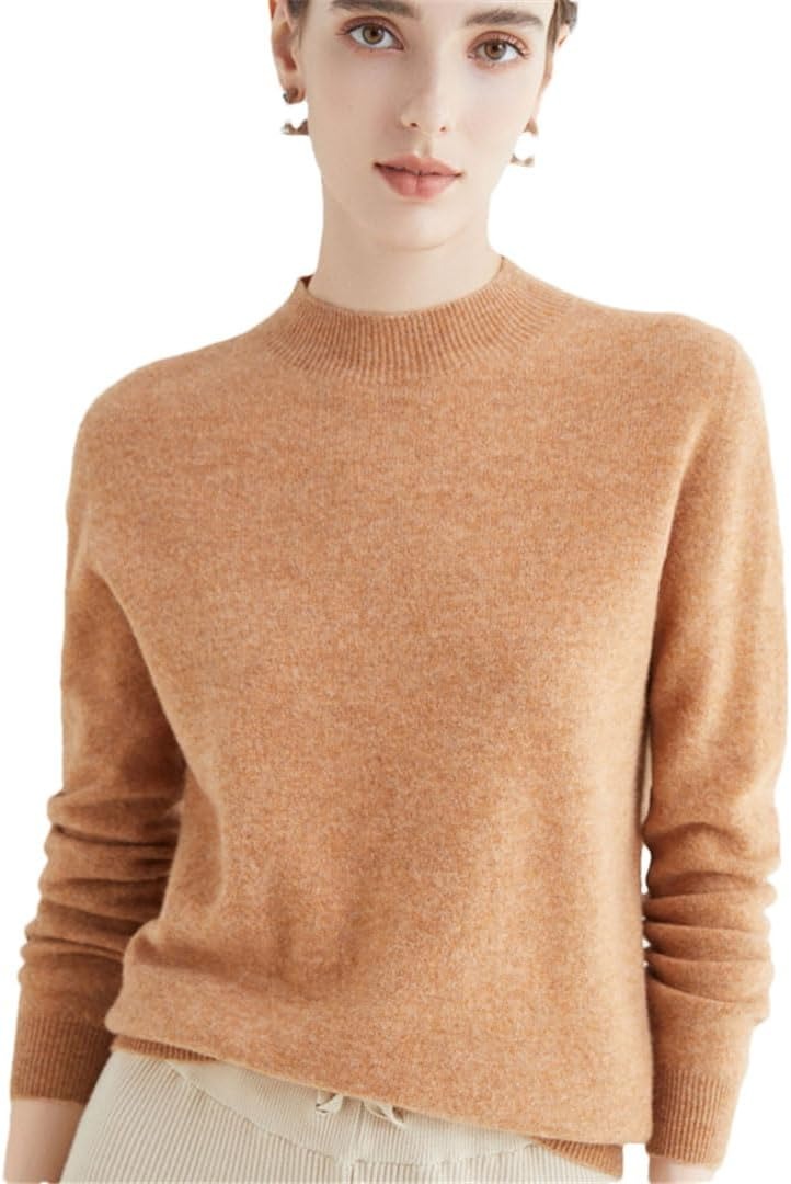 Damen Strickpullover | Figurbetonter Rippstrick-Pullover mit Rundhalsausschnitt und Stretch-Komfort