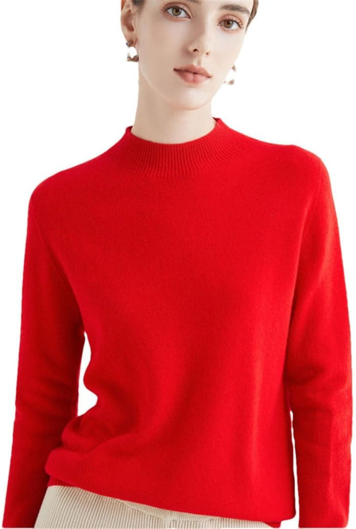 Damen Strickpullover | Figurbetonter Rippstrick-Pullover mit Rundhalsausschnitt und Stretch-Komfort