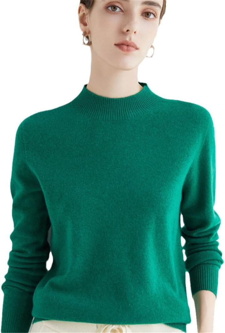 Damen Strickpullover | Figurbetonter Rippstrick-Pullover mit Rundhalsausschnitt und Stretch-Komfort