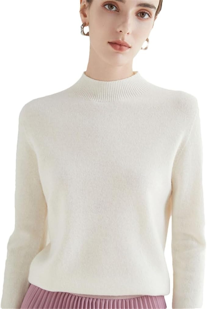 Damen Strickpullover | Figurbetonter Rippstrick-Pullover mit Rundhalsausschnitt und Stretch-Komfort